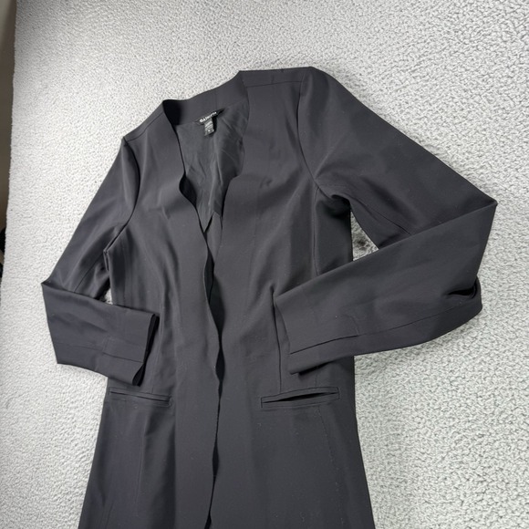 Athleta Avenue Blazer Womens 8 Black One Snap Zip Pockets Stretch Career 982816 - Picture 2 of 11